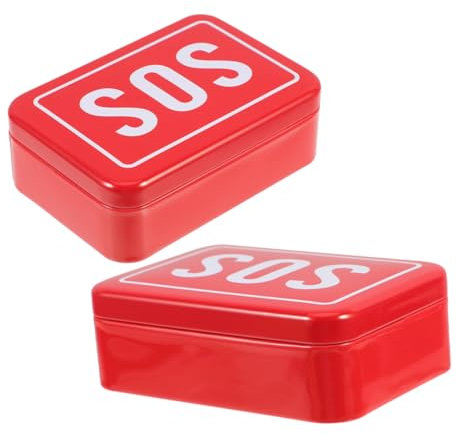 Milisten 2stücke Tragbare Wasserdichte Metall-medikamentenbox Langlebiger Organizer Für Notfallmedizin Für Camping Wandern Und Reisen
