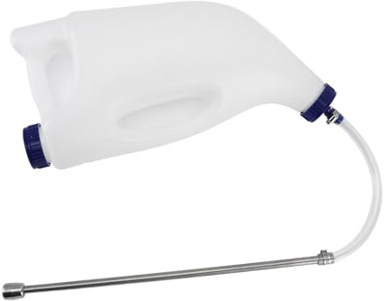 Calf Milk Feeder Bottle, 4L Plastic Cow Feeding Milk Bottle Reusable Calf Tube Feeder Portable Animal Feeding Bottle Versatile Calves Nurser Bottle with Handle, Livestock