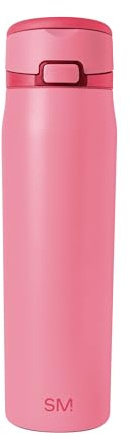 Simple Modern Mesa Loop Trinkflasche mit Strohhalm | Becherhalterfreundliche isolierte Edelstahlflasche für Reisen, Sport und Schule | 710ml | Velvet Pink