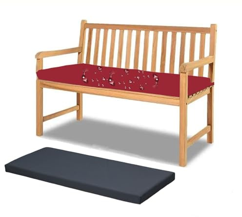 Bankauflage Outdoor 200x80 Wasserfest,5cm Dicke Sitzkissen Bank mit Abnehmbarem Bezug,Rutschfest Sitzauflage Bank,Sitzpolster Bankauflagen,Bankkissen Stuhlkissen für Gartenbank,Schaukel,Esszimmer,Grau