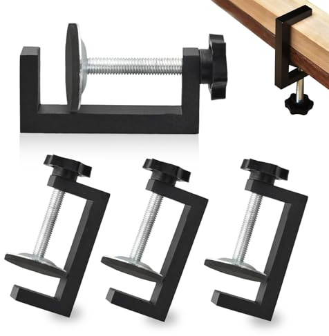 Table Clamp, 4 Pieces G Clamp Kit Clamping Range Screw Clamps Small Universal Holder Clamping Tools Clamps C-Clamp for Bedroom Kitchen Bathroom