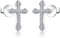 AoedeJ Boucle D'Oreille En Argent 925, Croix Religieux Argent Boucle D Oreille Femme, Zircone Petites Boucles D'Oreilles Pour Fille Enfant Boucle D'Oreille Bijoux (Style 6)