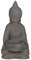 Out of the blue OOTB Teelichthalter aus Zement, Buddha, Grau, 8 x 15,5 cm