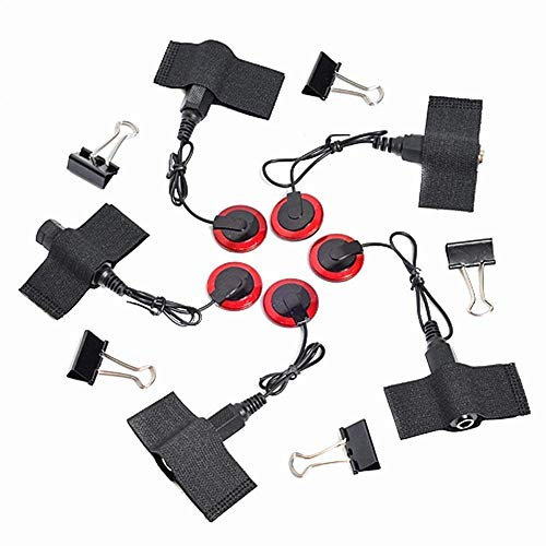 Agile-Shop 5 PCS Piezo Kontaktmikrofon Tonabnehmer für Gitarre, Violine, Viola, Cello, Banjo - 6,35 mm Klinkenstecker, 25,4 cm Kabel, Klettverschluss, für akustische Instrumente
