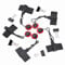 Agile-Shop 5 PCS Piezo Kontaktmikrofon Tonabnehmer für Gitarre, Violine, Viola, Cello, Banjo - 6,35 mm Klinkenstecker, 25,4 cm Kabel, Klettverschluss, für akustische Instrumente