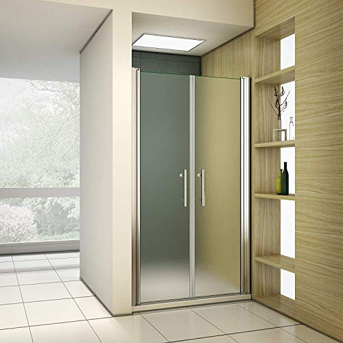 Duschabtrennung 95x195cm Nischentür Duschtür 6mm NANO Sicherheisklarglas Milchglas
