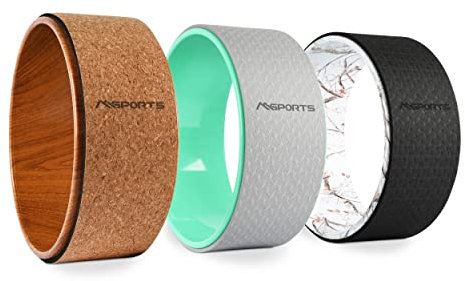 Premium Yoga Wheel - Hilfsmittel bei Yoga-Übungen | Holz-Kork Rad