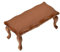 1:12 Skala Welle Couchtisch Miniatur Puppenhaus Holz Simulation Couchtisch Möbel Zubehör Spielzeug für Puppenhaus Dekoration(Braun)