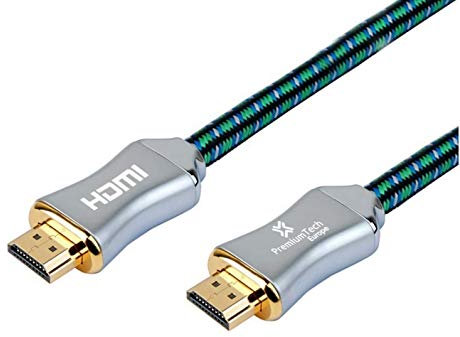 PremiumTech - Cable HDMI 2.0b Premium Certified - Soporta 4K 60hz - High Speed 18GB/s - Ethernet - ARC - Compatible con TV LG OLED y Samsung QLED (3 Metros)