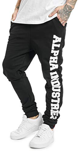 ALPHA INDUSTRIES Big Letters Jogger Hose, 03-Black, 3XL für Herren