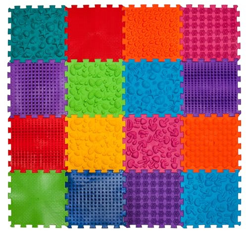 Orthopädische Sensorische Boden spielmatten für Kinder Puzzle Mix 16-TLG Prävention von Plattfüßen