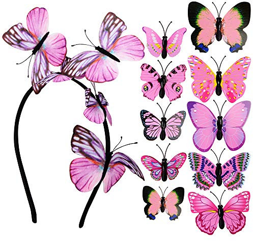 Schmetterlings Haarreif Haarspange Damen Blumen Schmetterling Stirnband Haarband Party Damen Fasching Karneval Kostüm Haar Accessoires