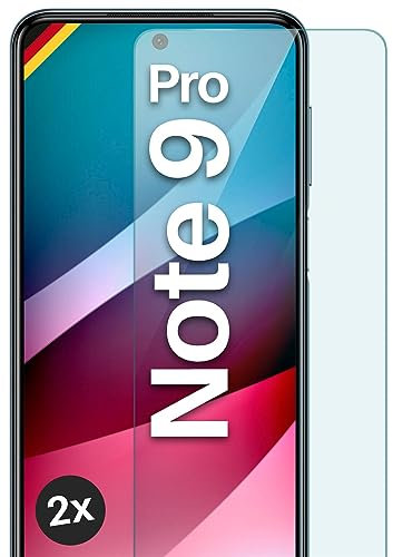 moex ShockProtect für Redmi Note 9 Pro Panzer Schutz Glas 9H Härte, Schutzfolie gehärtetes Schutzglas, 9H Displayschutz Folie Ultra-klar, kompatibel mit jeder Hülle, 2 Stück