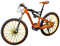 Perfeclan Finger Mountainbike, aus aus Fahrrad Modell 1:10 Modell Radfahren Diecast Spielzeug Mountainbike Fahrzeuge Diecast Sammlung Geschenke, Orange