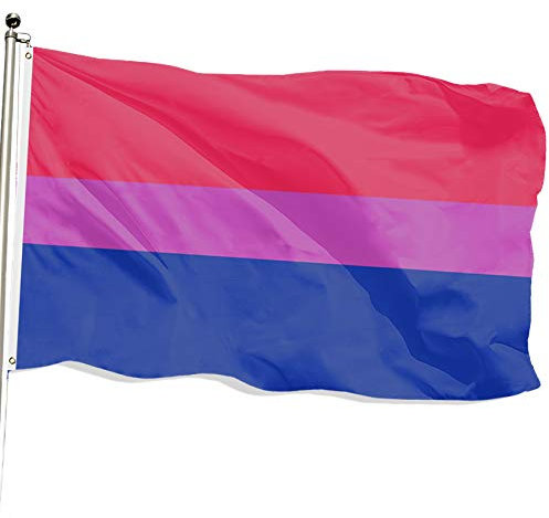 FSFLAG Bisexueller Stolz-Flagge – Bisexuelle Flagge 3 x 5 – LGBTQ Flaggen Dekorationen mit zwei Messingösen