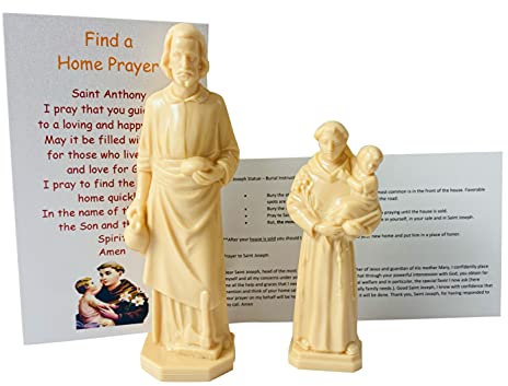 Westmon Works Saint Joseph und St. Antonius Home Finder Kit Mini Statuen mit Gebetskarten Kauf eines Hauses