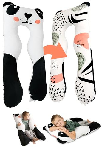 MAKOSAS KomfortKissen Gesundheit Kinder Kissen für Bett Schlafen | Anti-Stress | ADHS Kissen Kinder (Panda)