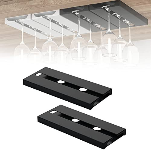 V3VOGUE Support À Verre À Vin sous Armoire, Auto-adhésif Porte-Verres À Pied Suspendu, Accroche-Verres pour Étagère, pour Cuisine, Maison, Bar, Étagères, Restaurant, Décoration