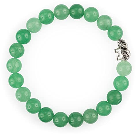 Attraction Zen ELEFANT ARMBAND | ECHTES 8mm NATURSTEIN | KOSTENLOSE EBOOKS DEUTSCH | HANDGEFERTIGT | Schmuck für Damen und Herren | ALLE STEINE IN UNSEREN ARMBÄNDERN SIND NATÜRLICH (GREENAVENTURINE)