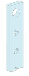 Schneider Bodenleisten, 250 A – Linergy BS – Gewindebohrer 20 x 5 – Länge 1000 mm – 4 Stück