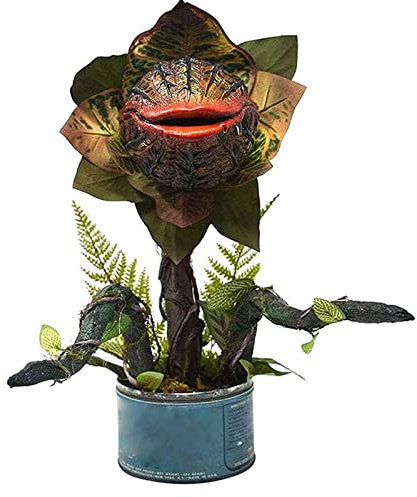 Tsugar Halloween-Piranha-Harz-Skulptur, künstliche Blumen, Kunsthandwerk, Pflanzenskulptur, kleiner Shop of Horrors Halloween Horrors Dekoration Pflanze Dekor
