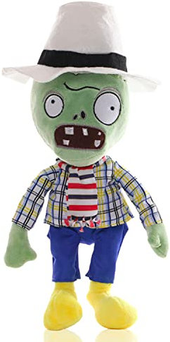 Plants vs Zombie Plush Toy, Plant Game Theme Doll 30cm, Clown Zombie Plush Toys, White Hat Zombie Collectable Birthday Christmas Toys Gifts Home Decoration for Kids