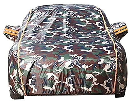 BRFDC wasserdichte Autoabdeckung Für Citroen C1| Outdoor Garage Regen Schnee Wind Allwetterschutz Autoplane (Color : Camouflage, Size : Plus Cotton)