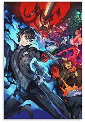 SIPMAN Persona 5 Anime-Leinwanddruck, Heimdekoration, Poster für Zimmer, ästhetische Wandkunst, Poster, Rahmen, 30 x 45 cm