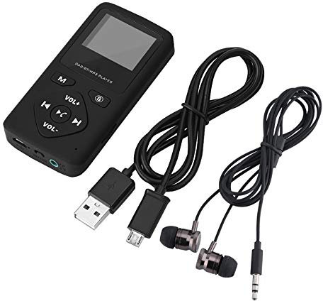 Vikye Radio Portable, Dab/Dab+ Récepteur Radio Numérique de Poche Radio FM Affichage LCD Radio Bluetooth Lecteur MP3, avec écouteurs