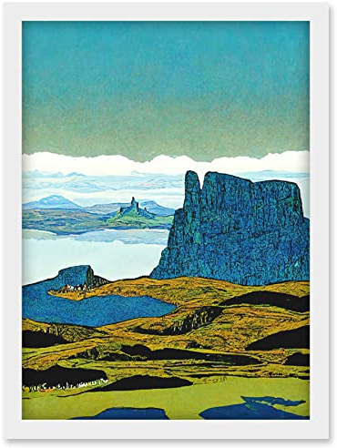 Doppelganger33 LTD The Storr Isle Of Skye Scottish Landscape Artwork Framed Wall Art Print A4