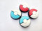 Pack of 4pc Thumb Grips Silicone Case Cover Thumbstick Caps Thumb Grip For Nintendo Switch, Joy-con Controller (2pc Red & 2pc Blue) - PARTS4U®