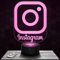 Nachttischlampe - Touch-Nachtlicht Logo Instagram 3D-LED-Lampe Illusion, Geschenkidee Weihnachten Geburtstag Junge und Mädchen Nachttischlampe Kinder- oder Erwachsenenzimmer
