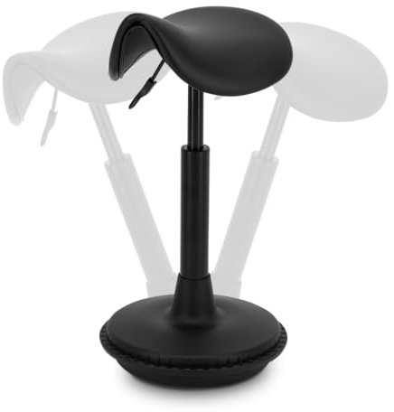 Wobblez Sattelhocker Ergonomischer Bürostuhl | Rückenschonender Wackelhocker Höhenverstellbar von 55-75 cm für einen Sitz-Steh-Schreibtisch | Gleichgewichtshocker | Ergonomischer Bürohocker