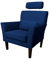 MartHome Modern Sessel Relaxsessel für Wohnzimmer Maximo Stuhl - Einzelsofa Loungesessel Wohnzimmersessel, Stoff Sessel - Relax Sessel TV Ohrensessel (Marineblau MG16)