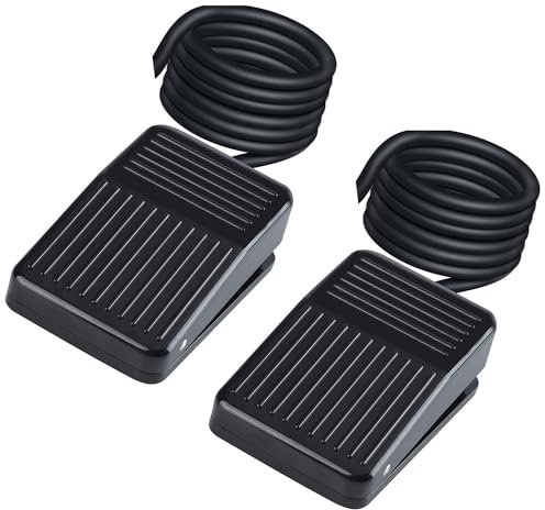 JMELEHW 2 pezzi 10A 250V ca accensione/spegnimento istantaneo con interruttore a pedale in plastica