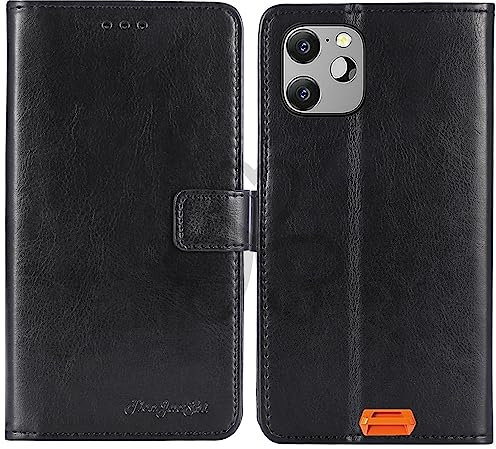 TienJueShi Schwarz Retro TPU Silikon Flip Book Stand Brief Leder Tasche Schütz Hülle Handy Case Für Blackview BV8900 6.5 inch Abdeckung Wallet Cover Etui