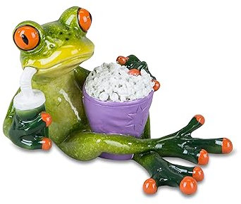 formano wunderschöne Sammlerfigur Dekofigur Frosch auf Traktor Bauernfrosch H.17 cm Froschhausen (grün Popcorn)