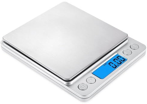 ARA CHOICE Mini 500g/0.01g Mini Digital Pocket Waage Schmuck Waage Gramm Waage Präzisionswaage Ideal für Reisen Küche Goldmünzen