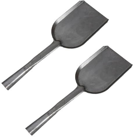 2X Eisenschaufel Kohlenschaufel Große, Kamin Reinigungsschaufel Ascheschaufel, Mini Schaufel für Grill Kamin Ofen