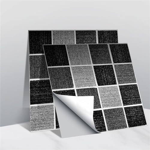 Fliesenaufkleber, Selbstklebend 3D Mosaik Fliesenaufkleber Küche Bad Schlafzimmer Wasserdicht Fliesen Dekoration Aufkleber, PVC Kristallfolie, 10x10cm (B, 50)