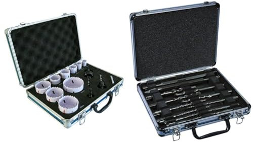 Coffret de scie trépan pour électricien (12 pcs) Makita D-47282 & COFFRET MAKITA 11 FORETS, 1 POINTE, 1 BURIN SDS-PLUS - D-42400