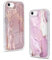 Pnakqil 2-Pezzi Cover per Telefono per Apple iPhone 8/iPhone 7/SE 2020 2022 4.7, Matte Silicone con Disegni Pattern Ultra Slim TPU AntiGraffio Morbido Antiurto Case Protettiva, Marmo Rosa