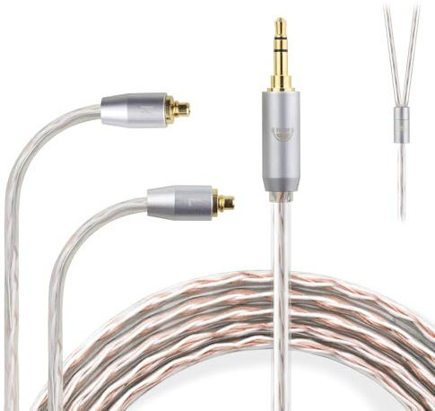 okcsc IE300 to 3.5MM Upgraded Replacement Cable for Shure Earphones Cable 4 Core for SENNHEISER IE300/IE600/IE900 AKG N5005 N30 N40 3.94FT