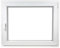 ALUCON Fenster 800x700 mm – Kunststofffenster 80x70 cm – Flügelfenster Innen Weiß/Außen Weiß – DIN Rechts