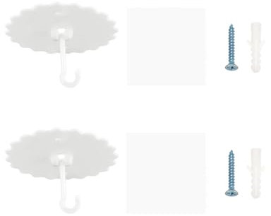 QLEUIFT 2-teiliges Set Decken-Moskitonetz-Haken Etagenbett-Aufhänger Superkleber Baldachin-Betthaken Zum Aufhängen von Moskitonetz