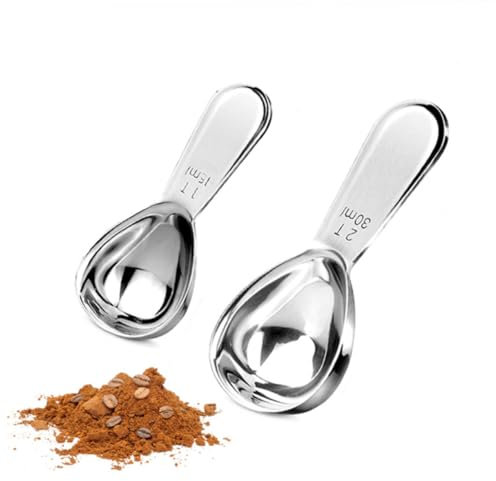 Amosfun Cuchara Dosificadora Inoxidable Medidora De Café y Leche Polvo Herramienta De Cocina