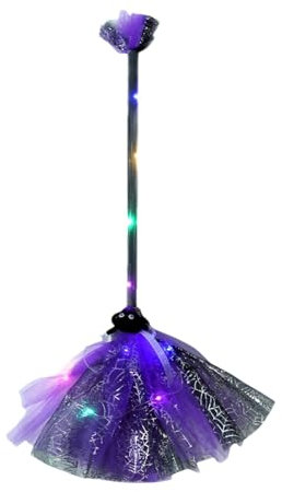 Escoba De Bruja Resplandeciente - Escoba De Bruja De Halloween | Escoba Iluminada Para Disfraces Y Cosplay: Escoba De Bruja De Halloween, Escoba De Mago Para Disfraces, Disfraces, Decoraciones Para Fi