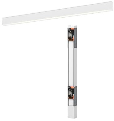 LEDVANCE Office Line Cuboid, quadratische Bürodeckenleuchte, 30 W, 3500 lm, 4000 K, 840 kaltweiß, 3-stufig dimmbar, weißes Aluminium, IP20