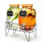 Glass Drink Dispenser with Tap, 2-Pack 4 Litre Water Dispenser with Stand, Lemonade Drink Dispenser for Iced Tea, Iced Drinks, Kombucha Dispenser Suitable for Parties, Weddings