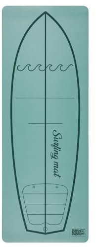Balance Board Pro, Surfing Mat - Surf Training Pop Up - Verbessern Sie die Pop-Up Technik - Surfbrett - Yogamatte für Surfer - Umweltfreundlich Rutschfest (Mustard Green)